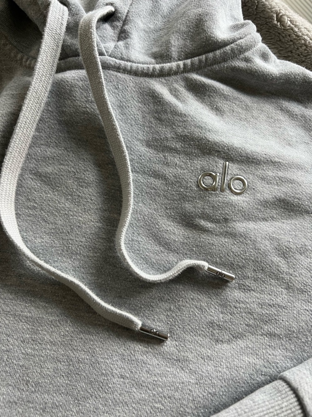 Alo Yoga Accolade Light Gray Hoodie Large - Picture 6 of 7